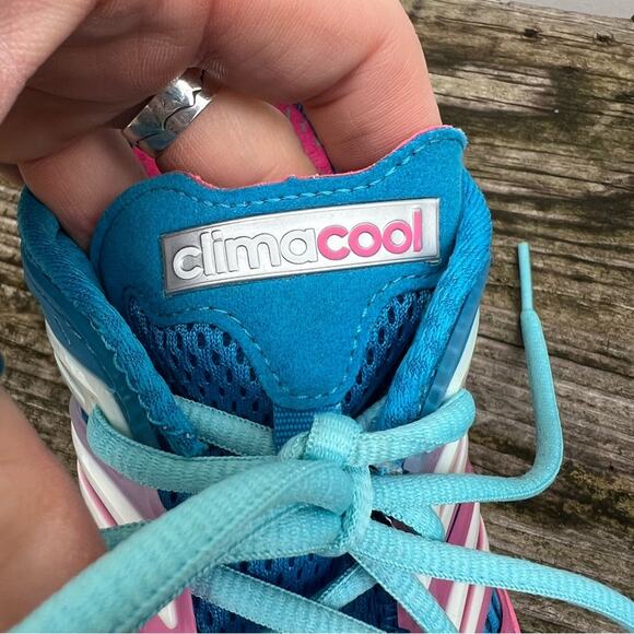 Adidas Women's ClimaCool Crazy Running Shoes Solar Blue/White/Pink C76437 Size 9 - Picture 7 of 9